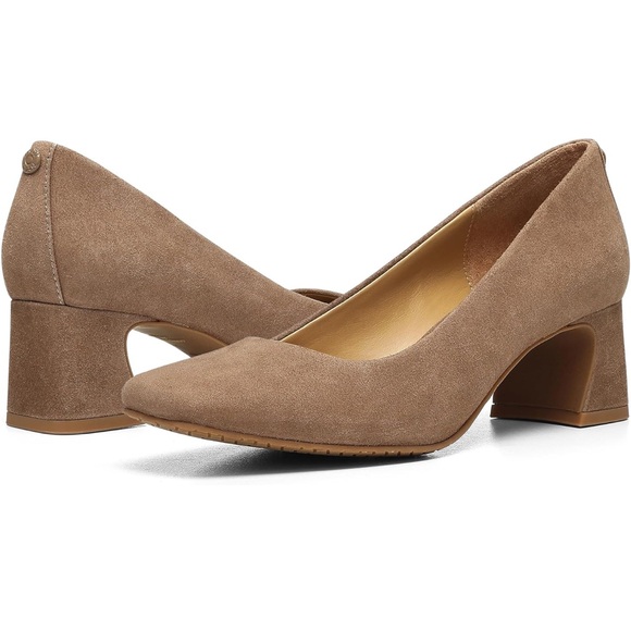 NYDJ Shoes - NWDJ women’s Tan Fay Kid Suede 2” heels Pumps size 7.5 NWOB